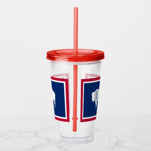 Acryltumbler met vlag van Wyoming State Acryl Drinkbeker (Rechts)