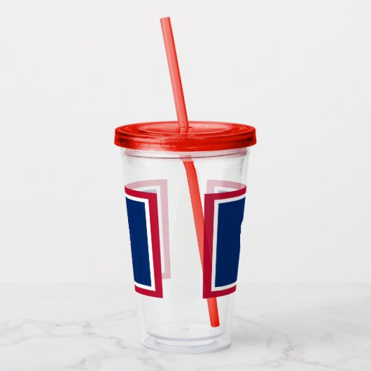 Acryltumbler met vlag van Wyoming State Acryl Drinkbeker (Links)