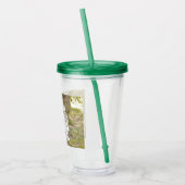 acryltumbler sneeuwluipkat en monogram. acryl drinkbeker (Links)