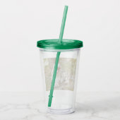 acryltumbler sneeuwluipkat en monogram. acryl drinkbeker (Achterkant)