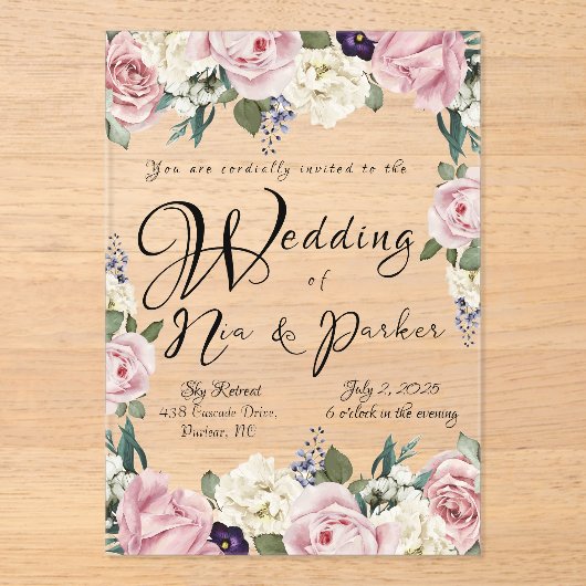 Acryluitnodiging Acryl Uitnodigingen (Voorkant)