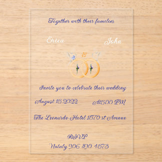 Acryluitnodiging Acryl Uitnodigingen