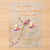 Acryluitnodiging Acryl Uitnodigingen (Voorkant)