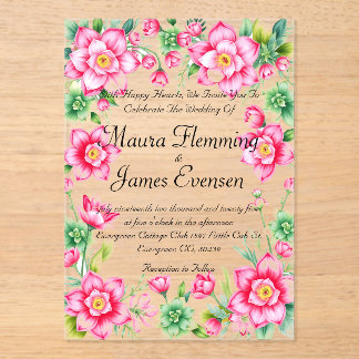 Acryluitnodiging Acryl Uitnodigingen