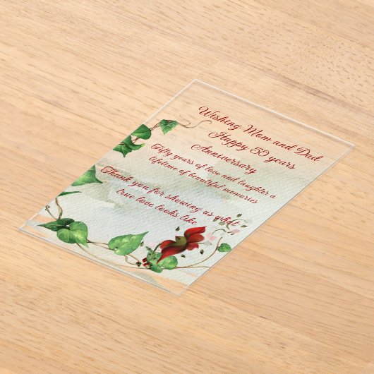 Acryluitnodiging Acryl Uitnodigingen (Laagn)