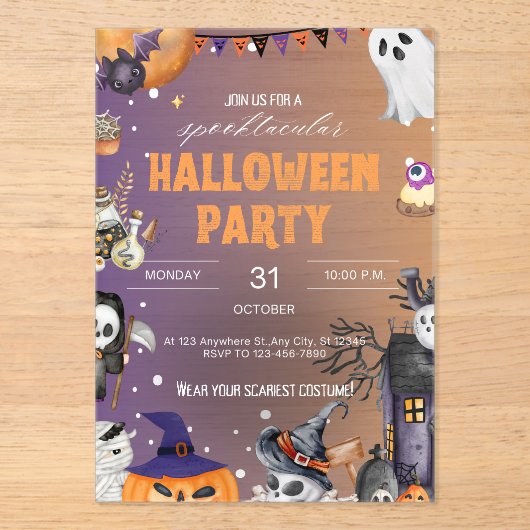 Acryluitnodiging Acryl Uitnodigingen (Voorkant)