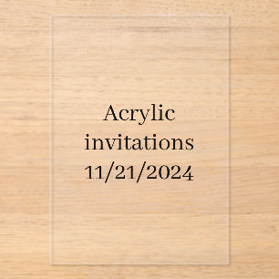 Acryluitnodigingen 11/21/2024 acryl uitnodigingen