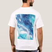 Acrylverf, abstracte kleurtonen t-shirt (Achterkant)