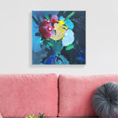 Acrylverf, bloemen canvas afdruk (Insitu (Woonkamer))