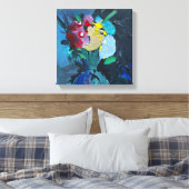 Acrylverf, bloemen canvas afdruk (Insitu (Slaapkamer))
