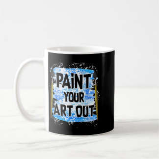 Acrylverf Gietende Kunstenaar Borstel Cadeau Vloei Koffiemok