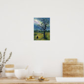 Acrylverf, kat, vogel en moer poster (Keuken)