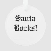 Acrylversiering met kerstman! ornament (achterkant)