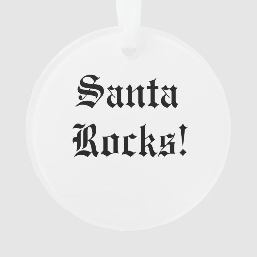 Acrylversiering met kerstman! ornament (achterkant)