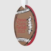 Acrylversiering op maat van Football Ornament (voorkant)