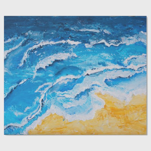 Acrylvezel en zgn. strandschilderwerk op trekstand cadeaupapier (Vlak)