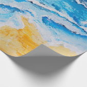 Acrylvezel en zgn. strandschilderwerk op trekstand cadeaupapier (Hoek)