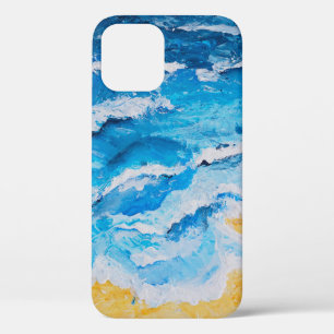 Acrylvezel en zgn. strandschilderwerk op trekstand Case-Mate iPhone case