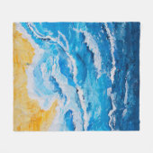 Acrylvezel en zgn. strandschilderwerk op trekstand fleece deken (Voorkant (Horizontaal))