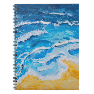 Acrylvezel en zgn. strandschilderwerk op trekstand notitieboek