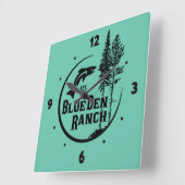 Acrylwand Klock Truck Green Vierkante Klok (Hoek)