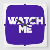 Acrylwandklok 10.75" : KIJK ME Vierkante Klok (Voorkant)