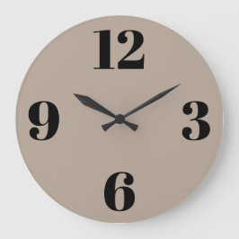 Acrylwandklok - beige achtergrond grote klok