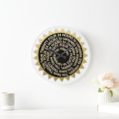 Acrylwandklok Gold 24 uur zwart Grote Klok (Huis)