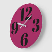 acrylwandklok - in roze grote getallen grote klok (Hoek)