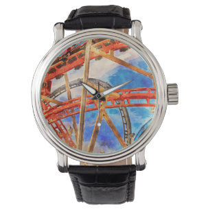 Acrylwandklok met roller onderzetter horloge