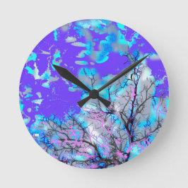 Acrylwandklok rond (medium)4 Moderne kunst Ronde Klok