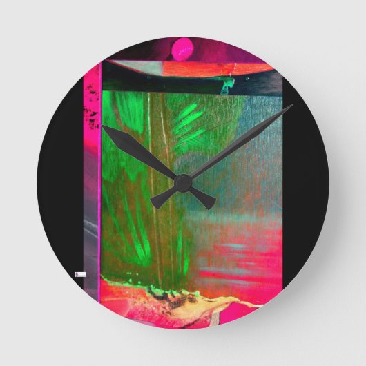 Acrylwandklok rond (medium)6 Moderne kunst Ronde Klok (Voorkant)