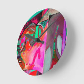 Acrylwandklok rond (medium)7 Moderne kunst Ronde Klok (Hoek)