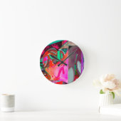 Acrylwandklok rond (medium)7 Moderne kunst Ronde Klok (Huis)