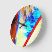 Acrylwandklok rond (medium)8 Moderne kunst Ronde Klok (Hoek)