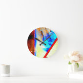 Acrylwandklok rond (medium)8 Moderne kunst Ronde Klok (Huis)