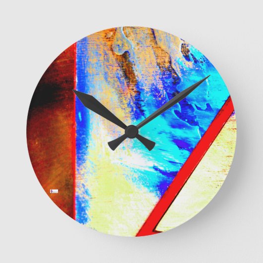 Acrylwandklok rond (medium)8 Moderne kunst Ronde Klok (Voorkant)