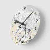 Acrylwandklok, Square wild White Stallion Ronde Klok (Hoek)