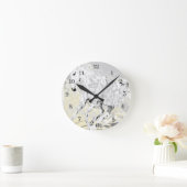 Acrylwandklok, Square wild White Stallion Ronde Klok (Huis)