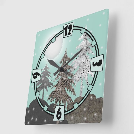 acrylwandklok vierkante klok (Hoek)