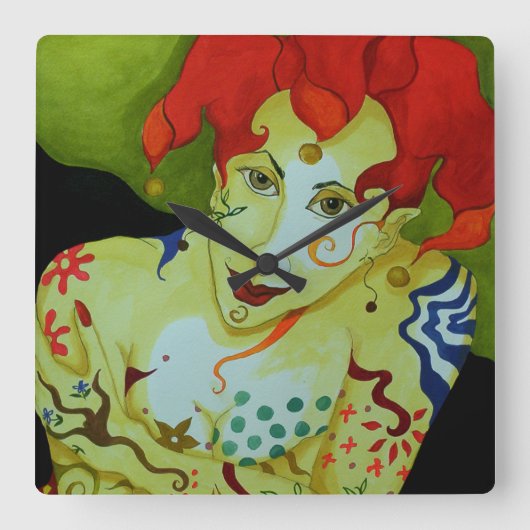 acrylwandklok vierkante klok (Voorkant)