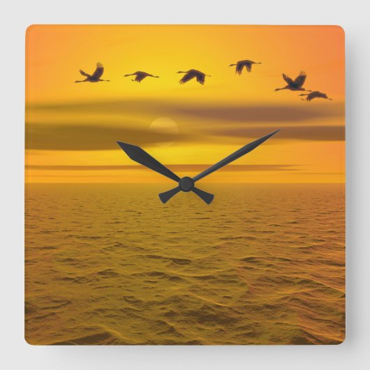 acrylwandklok vierkante klok (Voorkant)