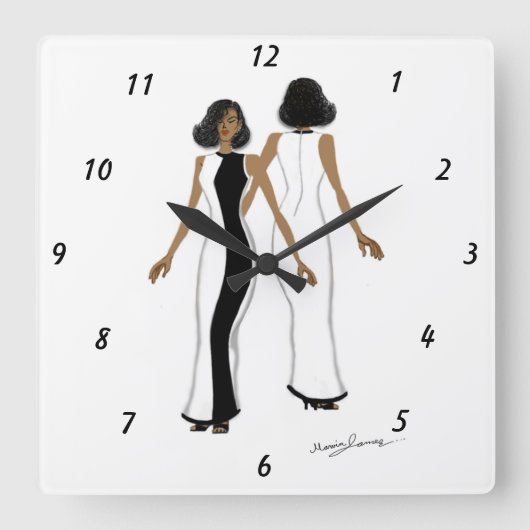 acrylwandklok vierkante klok (Voorkant)