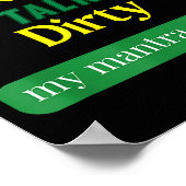 Act Innocent Talk Dirty Funny Quote Gift For Men & Poster (Hoek)