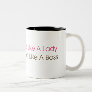 Act Lady, Think Boss Tweekleurige Koffiemok