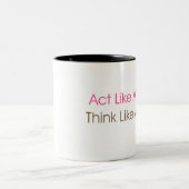 Act Lady, Think Boss Tweekleurige Koffiemok (Center)