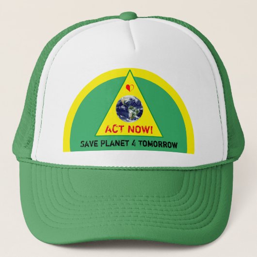 ACT NOW & Save Planet 4 Tomorrow - Climate (pet) Trucker Pet (Voorkant)