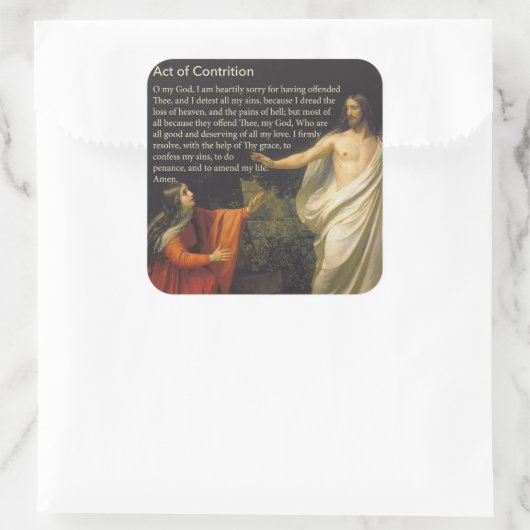 Act of Contrition Gebed Sticker (Tas)