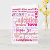 ACT OF LOVE=ADOPTIE VAN EEN BABY=GEFELICITEERD KAART (Gele Bloem)
