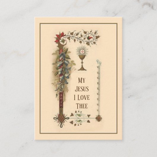 ACT OF SPIRITUEEL COMMUNION PRAYER HOLY CARD VISITEKAARTJE (Voorkant)